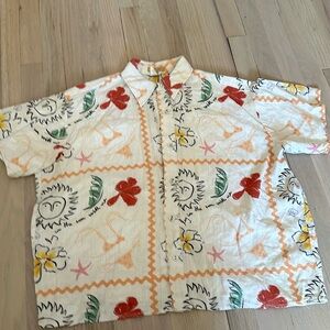 VRG GRL short sleeve button down